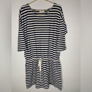 Vineyard Vines dress mini stripe sz large Navy white pockets 2Q0916